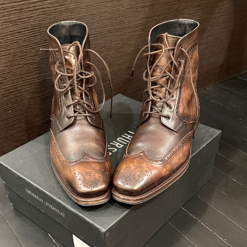 Thursday Men's Brown Leather Dress Boots